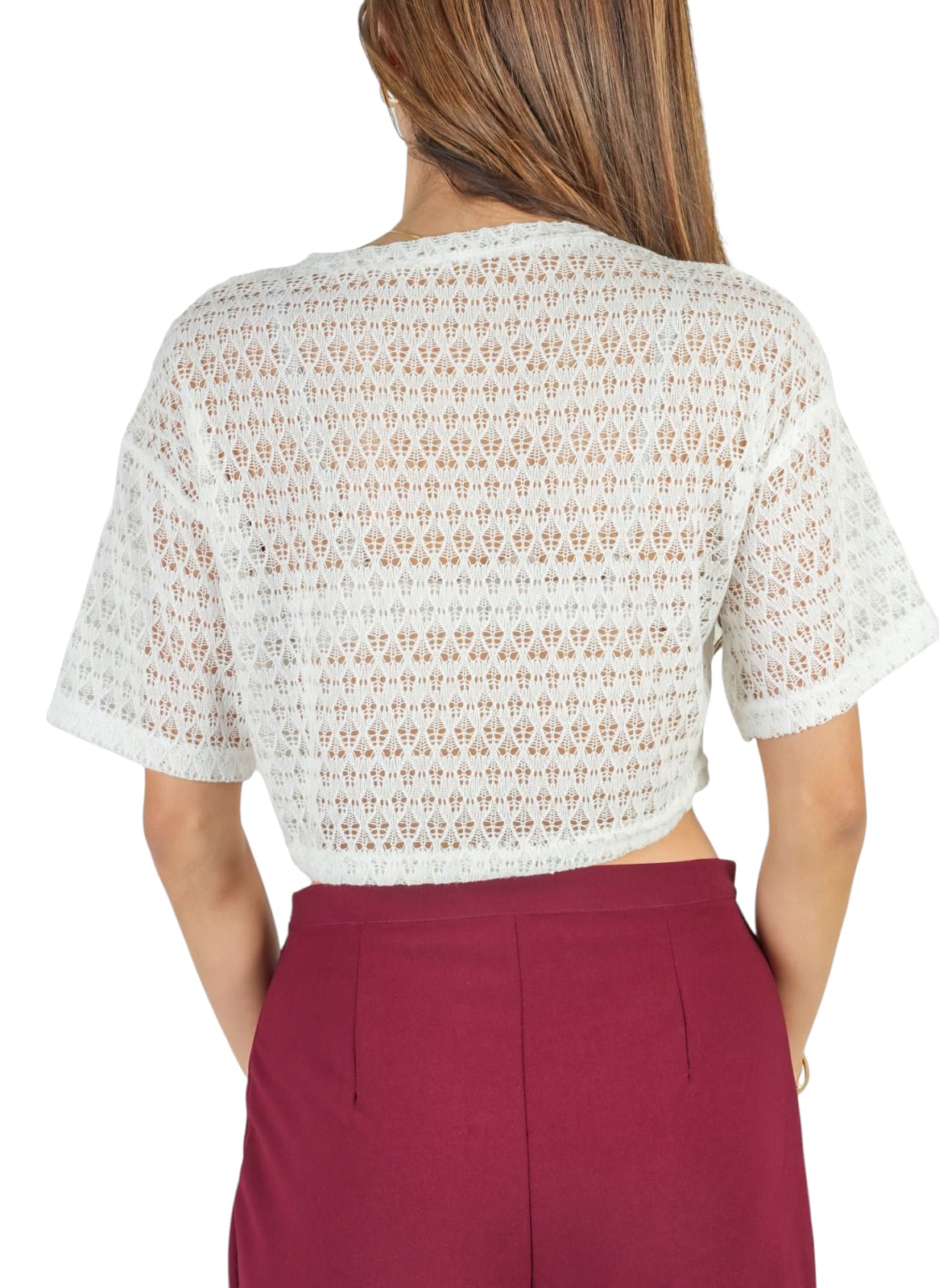 Ajurlu Krop Tişört