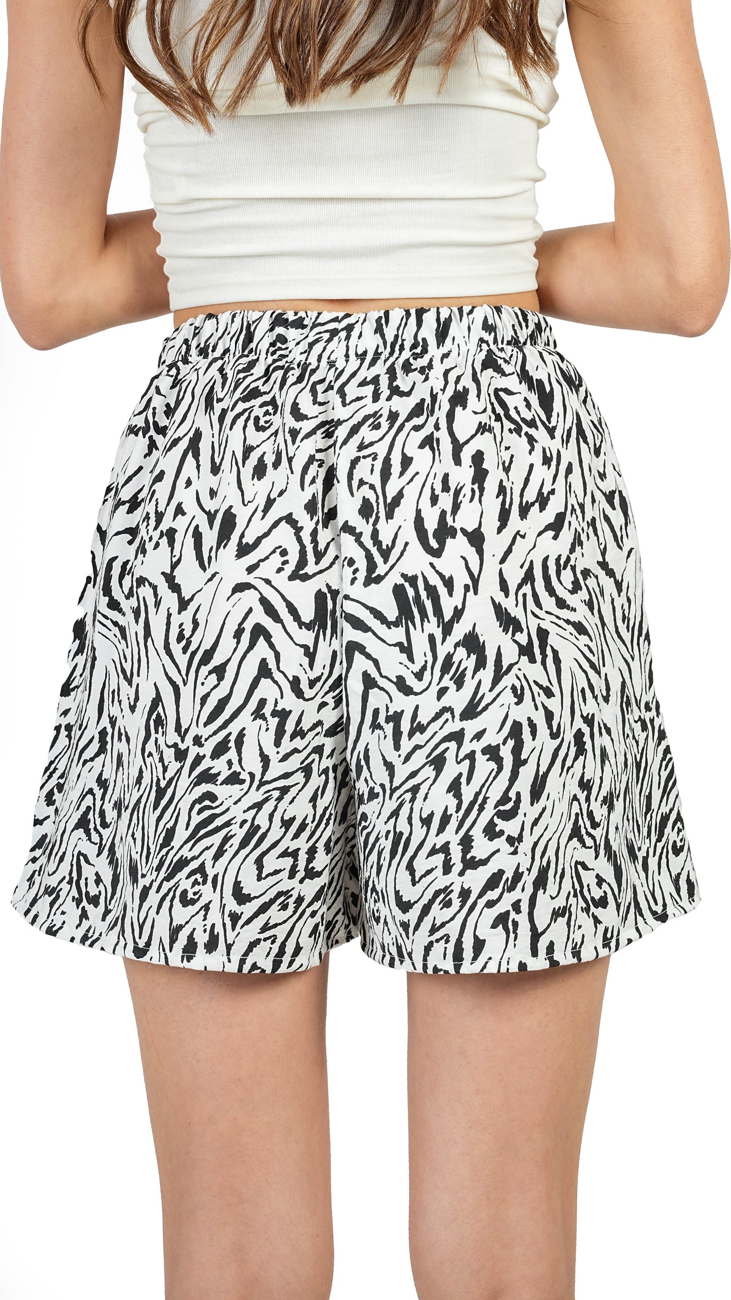 Zebra Desenli Yazlık Şort