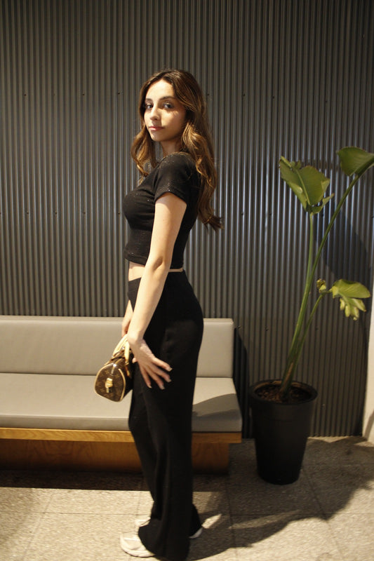 Simli Kaşkorse T-Shirt & Pantolon Takım