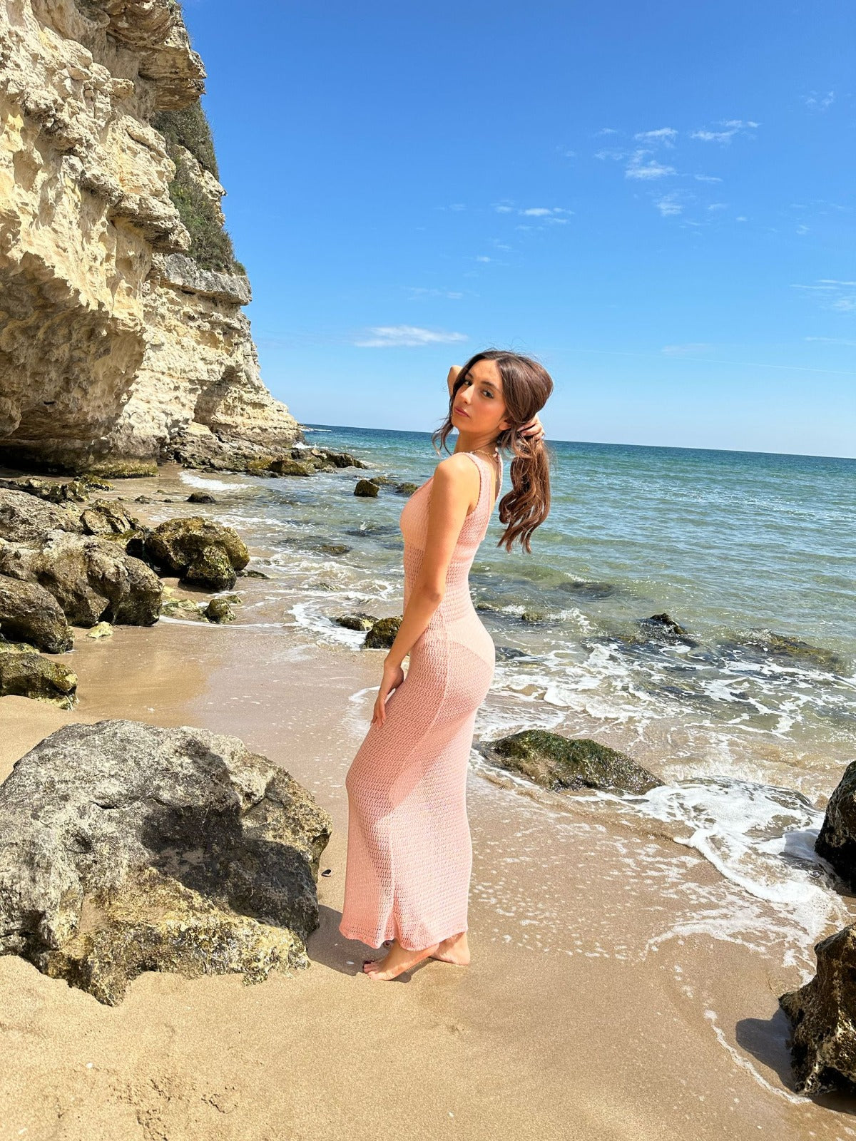 Triko Yazlık Plaj Elbise